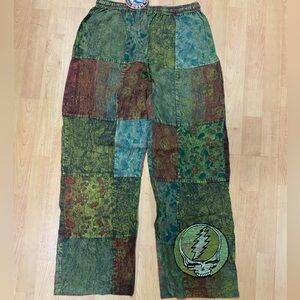 Grateful Dead Multicolor Unisex Patchwork Pants